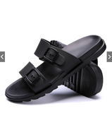 Summer Men's Leather Sandals Slippers Flat Comfort Shoes